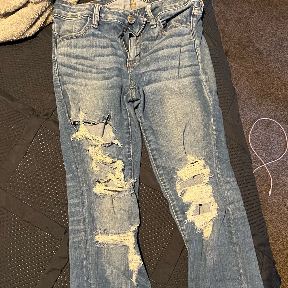 Size 10 American eagle distressed jeggings